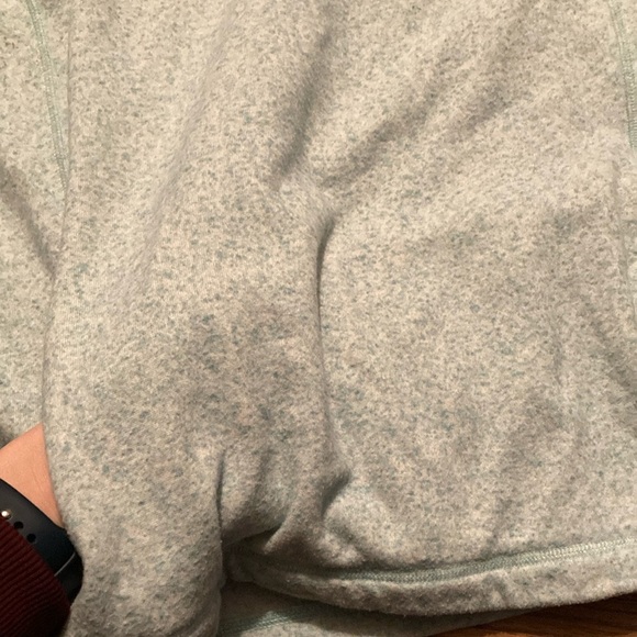 T by Talbots green on green speck button neckline sweater. - Picture 5 of 7